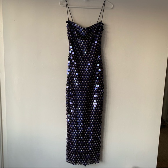 NWT New Arrivals by Ilkyaz Ozel Phoenix Sequin Maxi Gown Dress Paris Minuet - Picture 9 of 17